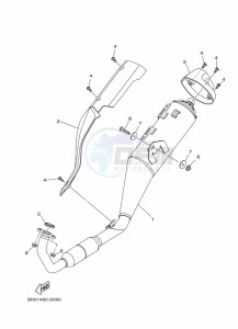 YZF125-A YZF-R125 (B5G4) drawing EXHAUST