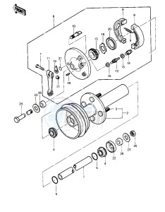 KLT 250 P [POLICE] (P1) [POLICE] drawing FRONT HUB_BRAKE