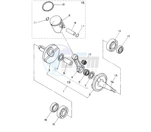 YZ 85 drawing CRANKSHAFT AND PISTON