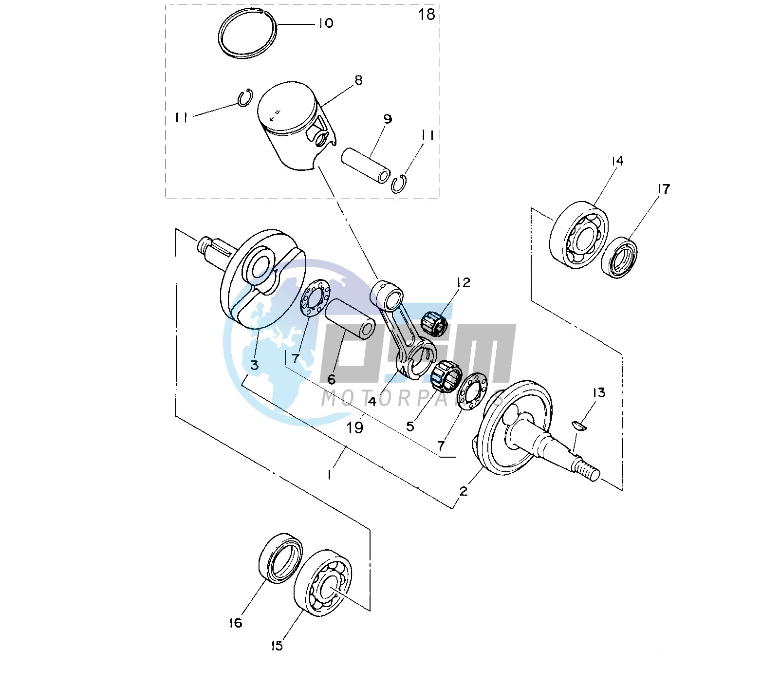 CRANKSHAFT AND PISTON