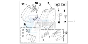 NC700SC drawing KIT, PANNIER 29L ONE KEY