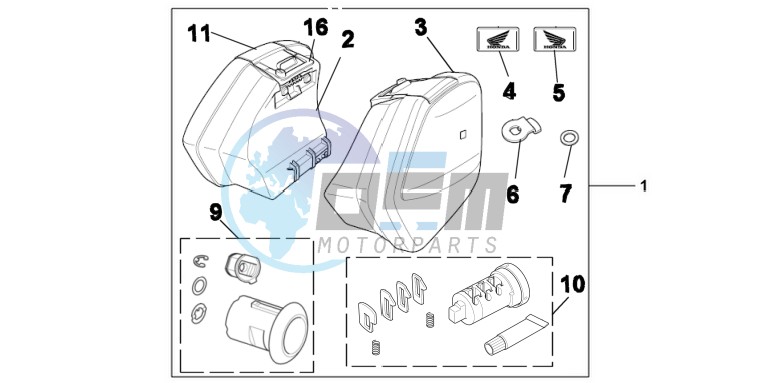 KIT, PANNIER 29L ONE KEY