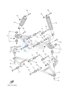 YFM350FWA YFM35FGD GRIZZLY 350 4WD (1NS8 1NS9) drawing FRONT SUSPENSION & WHEEL