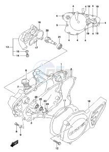 RM85L drawing CRANKCASE COVER