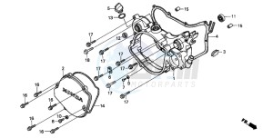 CR125R drawing RIGHT CRANKCASE COVER