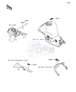 NINJA ZX-10R ABS ZX1000SGFA XX (EU ME A(FRICA) drawing Labels