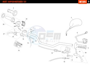 MRT-50-SM-RED drawing HANDLEBAR - CONTROLS