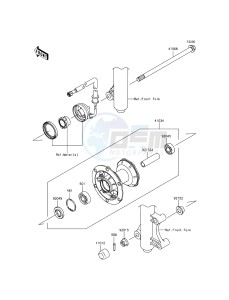 KLX125 KLX125CEF XX (EU ME A(FRICA) drawing Front Hub