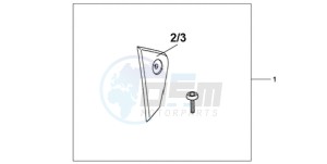 CBR1000RR9 Europe Direct - (ED / MME TRI) drawing FAIRING SCUFF PAD