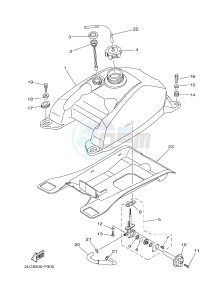 YFM450FWA YFM45GDXG GRIZZLY 450 IRS (1CUT) drawing FUEL TANK