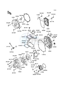 ZZR1400_ABS ZX1400D9F FR GB XX (EU ME A(FRICA) drawing Engine Cover(s)