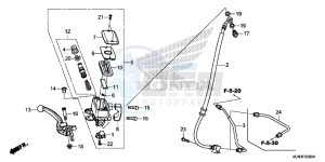 CTX1300AE CTX1300A UK - (E) drawing FRONT BRAKE MASTER CYLINDER