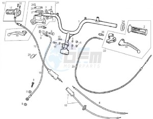 ATLANTIS BULLET - 50 cc VTHAL4AE2 2T AC drawing Handlebar (Positions)