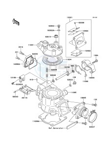 KX85 / KX85 II KX85-B5 EU drawing Cylinder Head/Cylinder