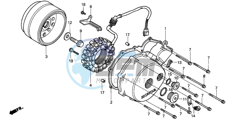 LEFT CRANKCASE COVER/ GENERATOR