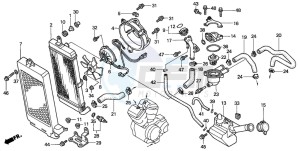 VT750C drawing RADIATOR