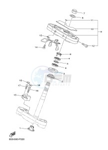 XVS950CR BOLT C-SPEC (B33N) drawing STEERING