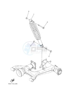 YFM350FWA YFM35FGB GRIZZLY 350 4WD (1NS3 1NS3 1NS4) drawing REAR SUSPENSION