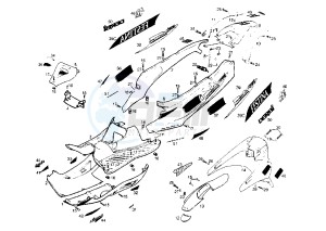 PREDATOR LC - 50 cc drawing REAR BODY