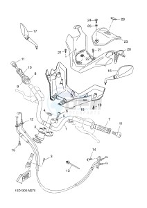 YP400RA X-MAX 400 ABS X-MAX (1SDC 1SDC 1SDC 1SDC) drawing STEERING HANDLE & CABLE