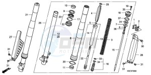 CRF150RB9 Australia - (U) drawing FRONT FORK