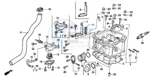 CH125 SPACY 125 drawing CYLINDER HEAD