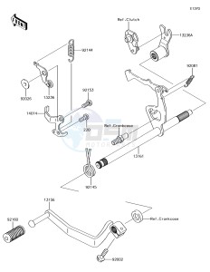 KLX110 KLX110CHF EU drawing Gear Change Mechanism