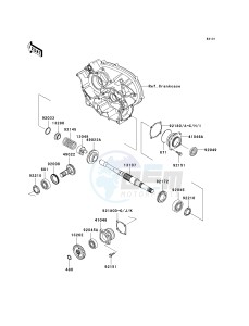 KSV 700 B [KFX 700] (B6F-B9F) B6F drawing FRONT BEVEL GEAR