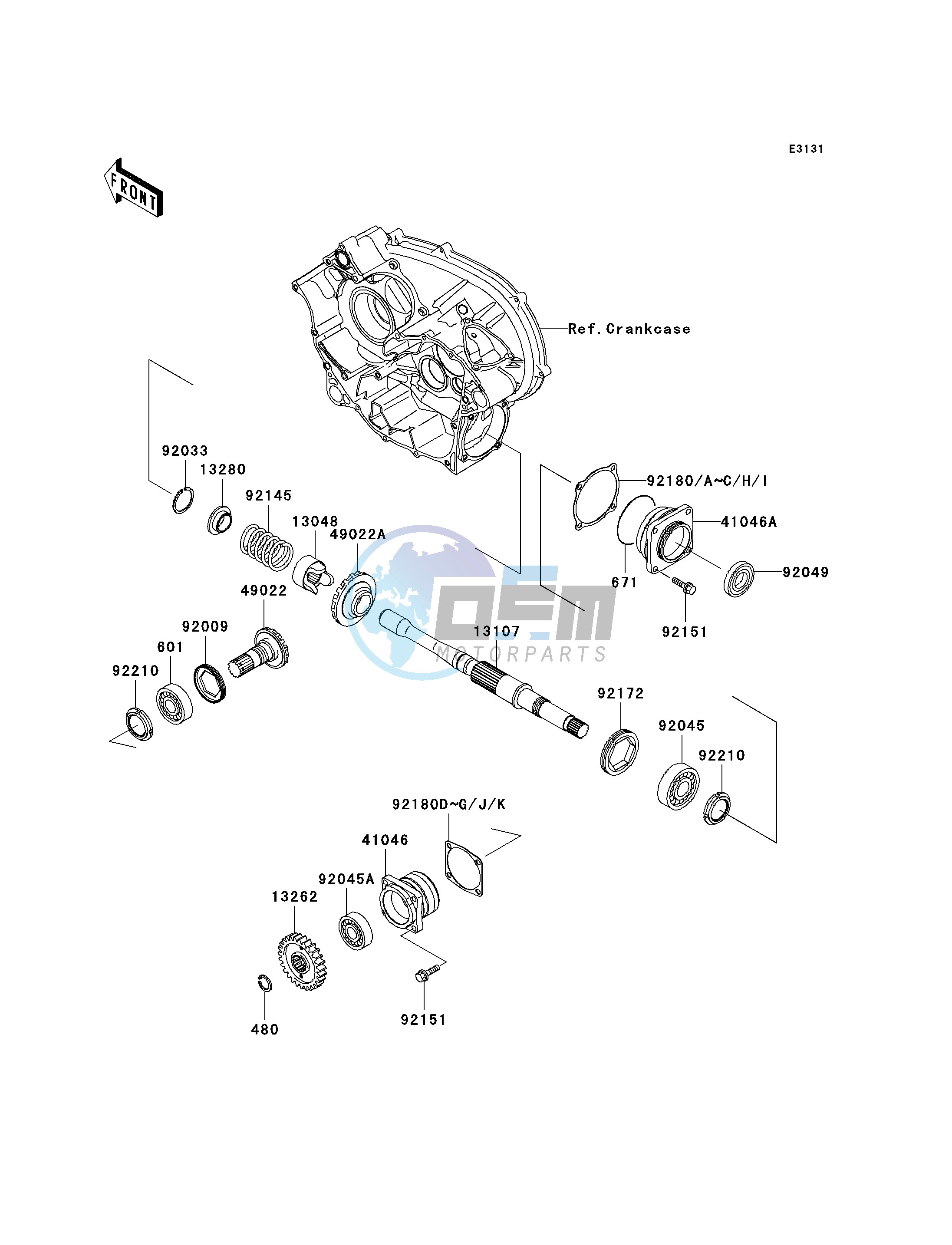 FRONT BEVEL GEAR