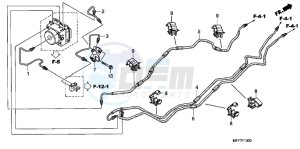 XL700VAB TRANSALP E drawing BRAKE LINES/PCV. (ABS)