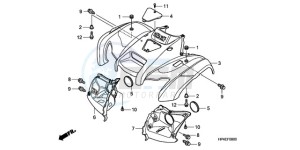 TRX420FE9 Australia - (U / 4WD) drawing FRONT FENDER