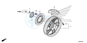 SH125SE SH125S UK - (E) drawing REAR WHEEL