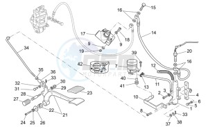 California Vintage 1100 drawing Rear master cylinder