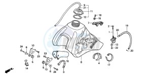 XR600R drawing FUEL TANK