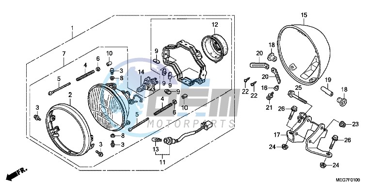 HEADLIGHT (VT750C2B E)