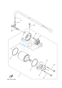 YFM700FWAD YFM70GPLH GRIZZLY 700 EPS (B1A6) drawing STARTING MOTOR