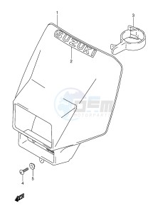 DR-Z250 (E3-E28) drawing HEADLAMP COVER (MODEL K1)