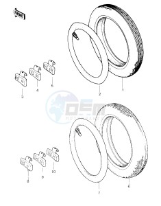 KZ 650 F (F1) drawing TIRES