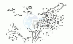 Strada 750 drawing Mudguards-tailpiece