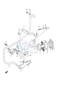 DF 50 drawing Silencer (S/N 681339 to 68XXXX)