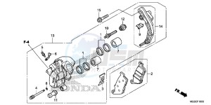 NC700SD NC700S Europe Direct - (ED) drawing FRONT BRAKE CALIPER (NC700S)