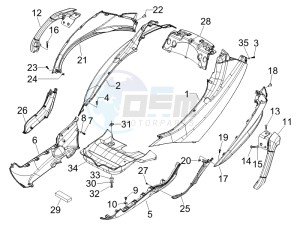 MP3 400 ie lt Touring drawing Side cover - Spoiler