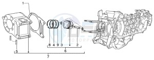 Runner 200 VXR 4t drawing Cylinder-piston-wrist pin assy