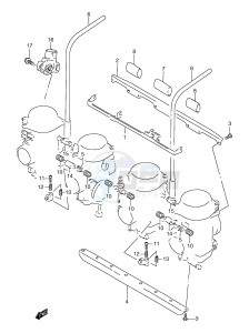 GSF1200 (E2) Bandit drawing CARBURETOR FITTING