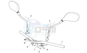 Sport City Street 125 4t 4v e3 drawing Handlebar