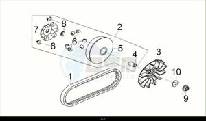 CRUISYM 125 (LV12W3-EU) (M2) drawing MOVABLE DRIVE FACE