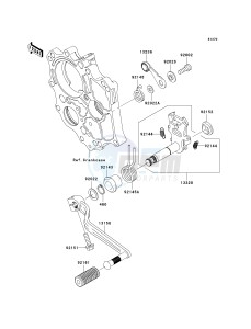 ER 650 A [ER-6N (EUROPEAN] (A6S-A8F) A7F drawing GEAR CHANGE MECHANISM