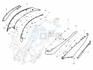 Beverly 125 RST 4T 4V ie E3 drawing Side cover - Spoiler