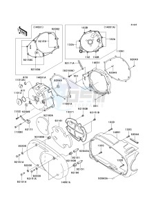 VN 1600 D [VULCAN 1600 NOMAD] (D6F-D8FA) D8FA drawing LEFT ENGINE COVER-- S- -