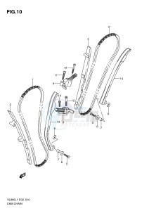 VL800 (E2) VOLUSIA drawing CAM CHAIN